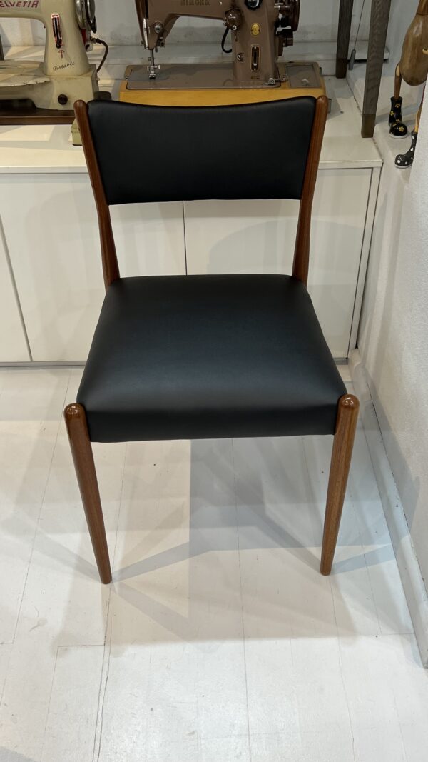 PARKER DINING CHAIRS in Black Full-Grain Leather - Image 4