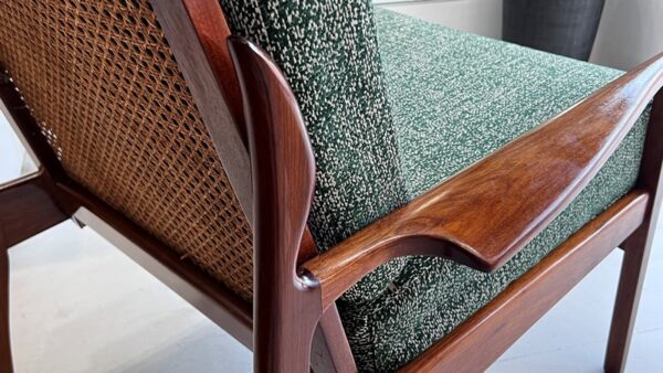 Mid-Century Fler Narvik armchair with rattan back - Image 5