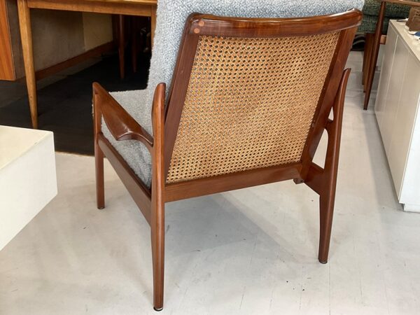 Mid-Century Fler Narvik armchair with rattan back - Image 3