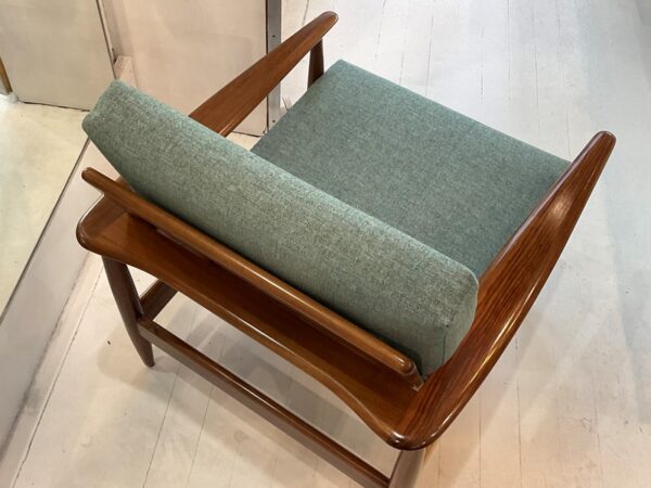 Wrap-Around PARKER Armchair with Rattan Back -RARE - Image 6