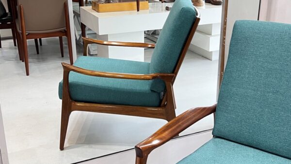 Don Rex armchair with Rattan Back Mid-Century *Pair available* - Image 6