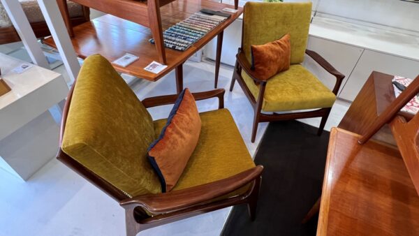 Don Rex armchair with Rattan Back Mid-Century *Pair available*