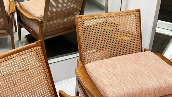 Don Rex armchair with Rattan Back Mid-Century *Pair available* - Image 4