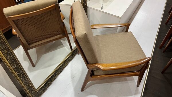 Mid-Century Don Rex armchair Rattan Back