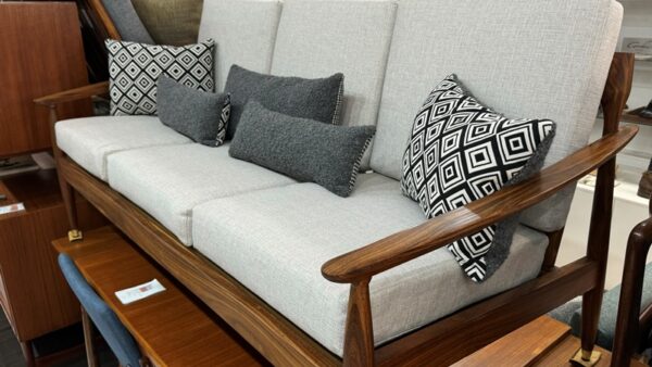 Scandinavian Slats Back 3-Seater Couch - Image 2