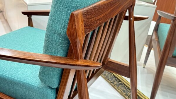 Scandinavian Slats Back Armchair - Pair Available - Image 2