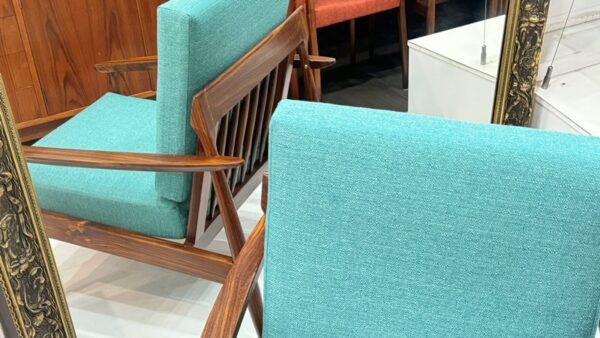 Scandinavian Slats Back Armchair - Pair Available - Image 4
