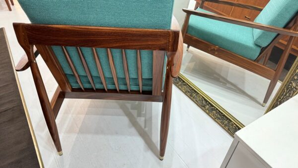 Scandinavian Slats Back Armchair - Pair Available - Image 6