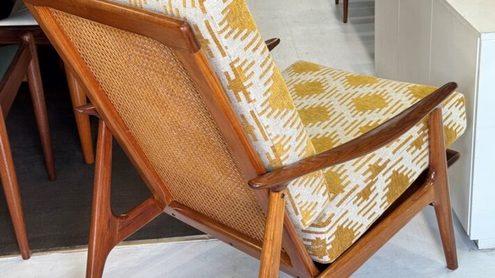 Mid-Century Parker Armchair *PAIR available* Rattan Back