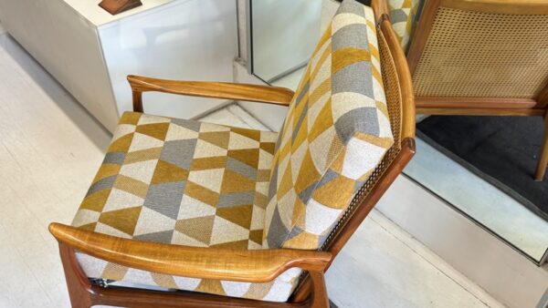 Don Rex armchair Rattan back Mid-Century Restored - Image 2