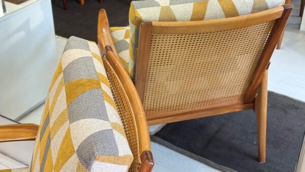 Don Rex armchair Rattan back Mid-Century Restored - Image 3