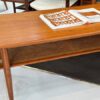 Parker XL Nordic Coffee Table with Rattan Shelf