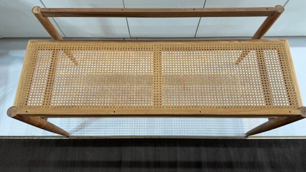 Parker XL Nordic Coffee Table with Rattan Shelf - Image 8