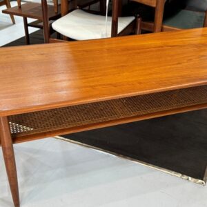 Alternative view of Parker XL Nordic Coffee Table with Rattan Shelf