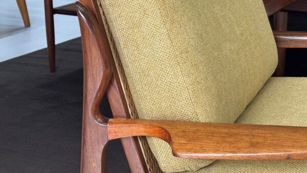 Fler Narvik LOW LINE armchair with rattan back - Image 5